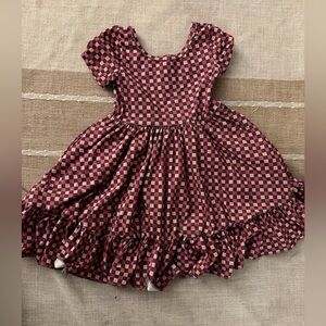 Girlhood Charming Checkered Kids Dress